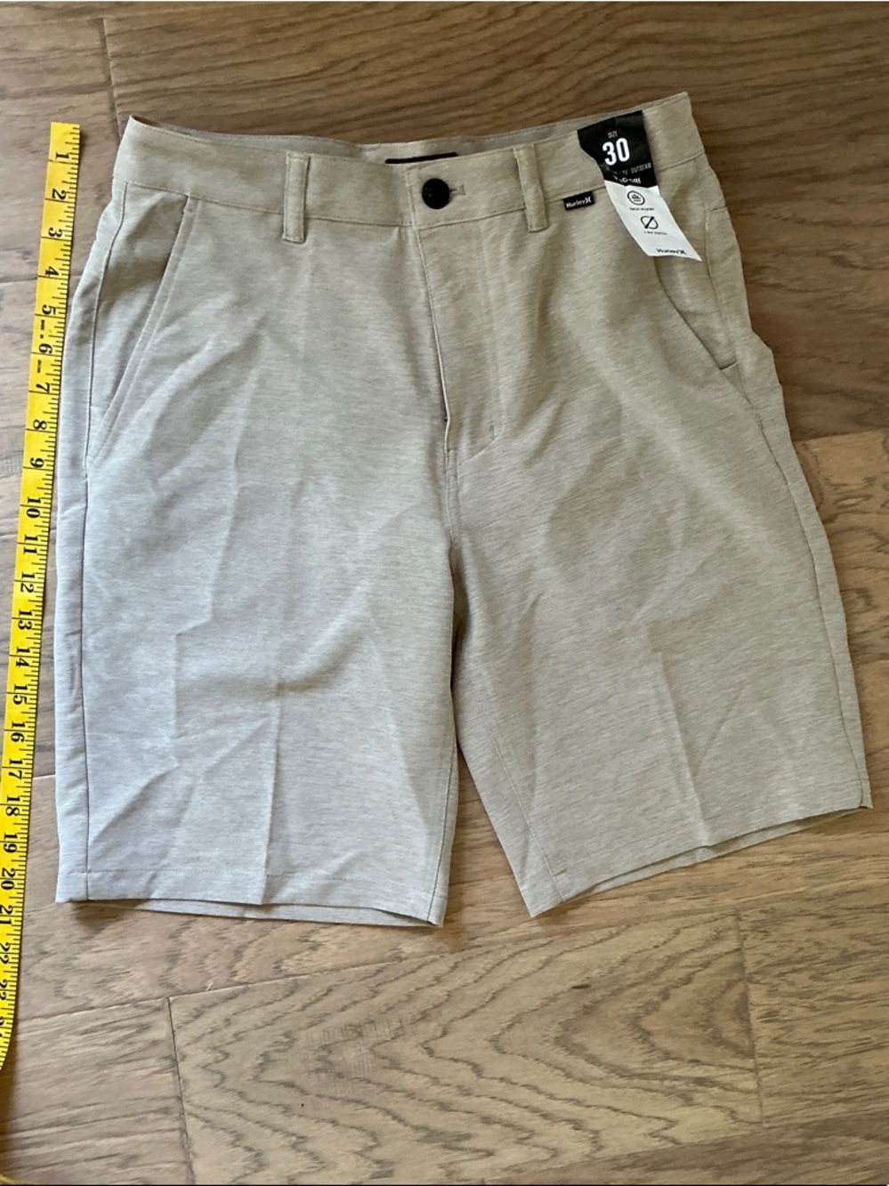 Hurley Men's Light Taupe Flat Front Shorts